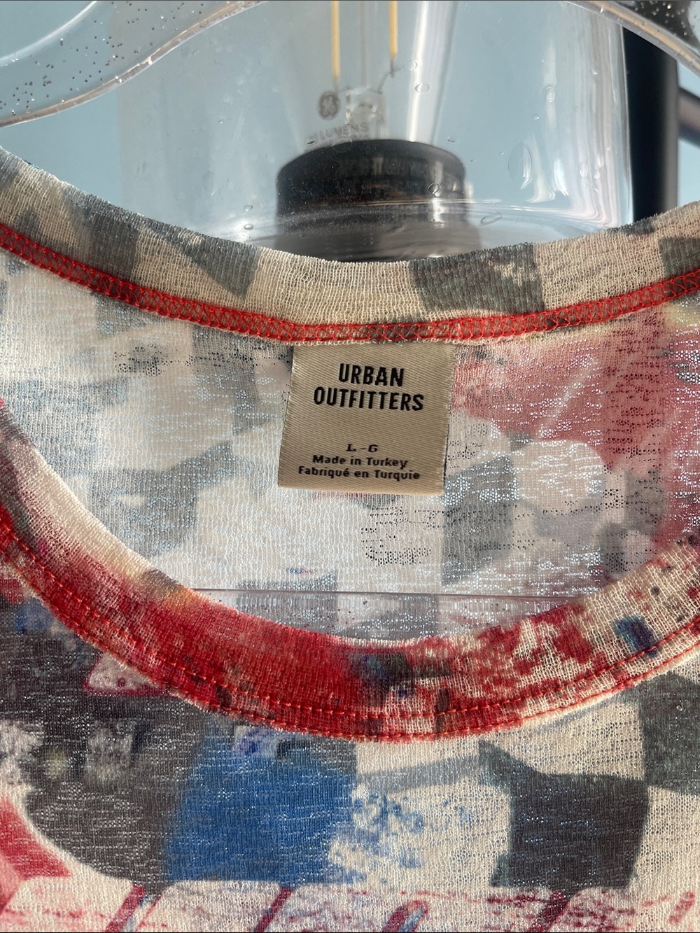 Urban Outfitters Red, White & Black Graphic Racing Tank Top - Picture 2 of 5